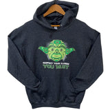Front view of unisex hoodie called elder by indigenous artist