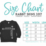 Native apparel kids sweatshirt called Indige Fig by Indigenous artist size chart