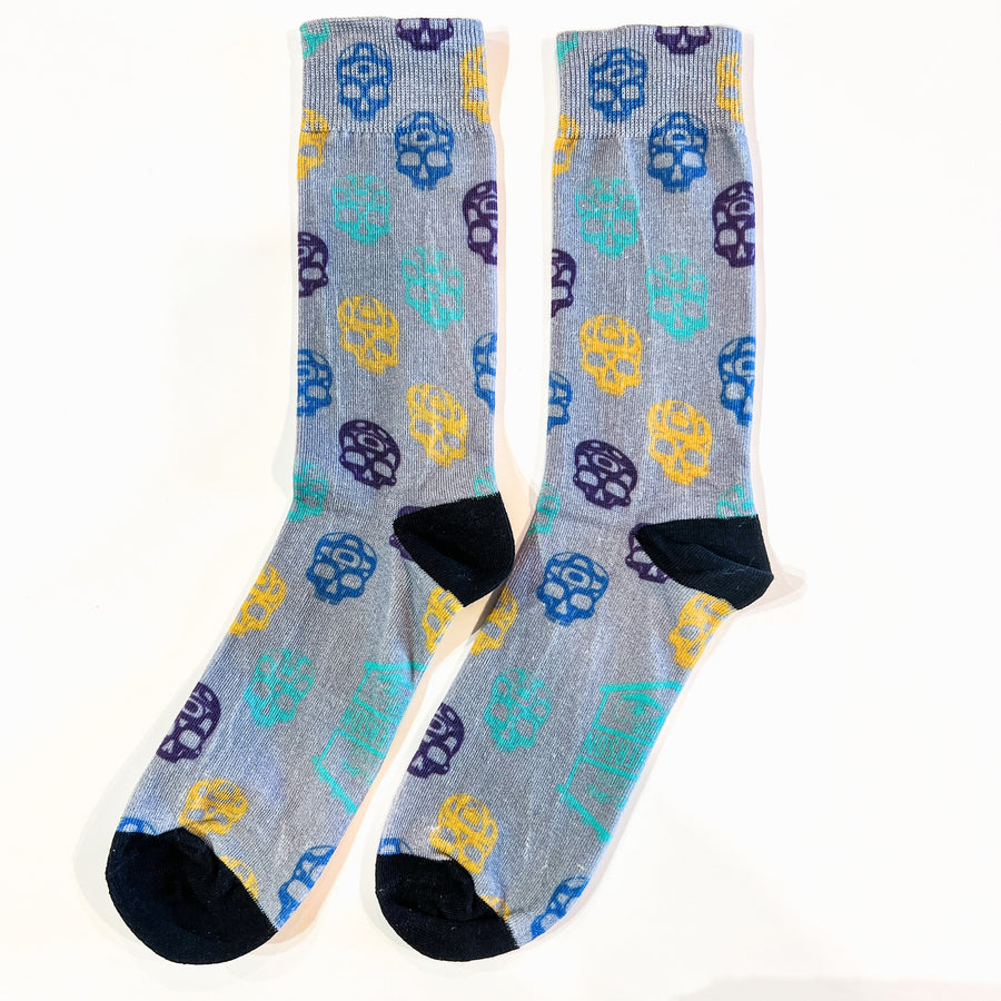 Native apparel socks by Indigenous artist in multicolours 2