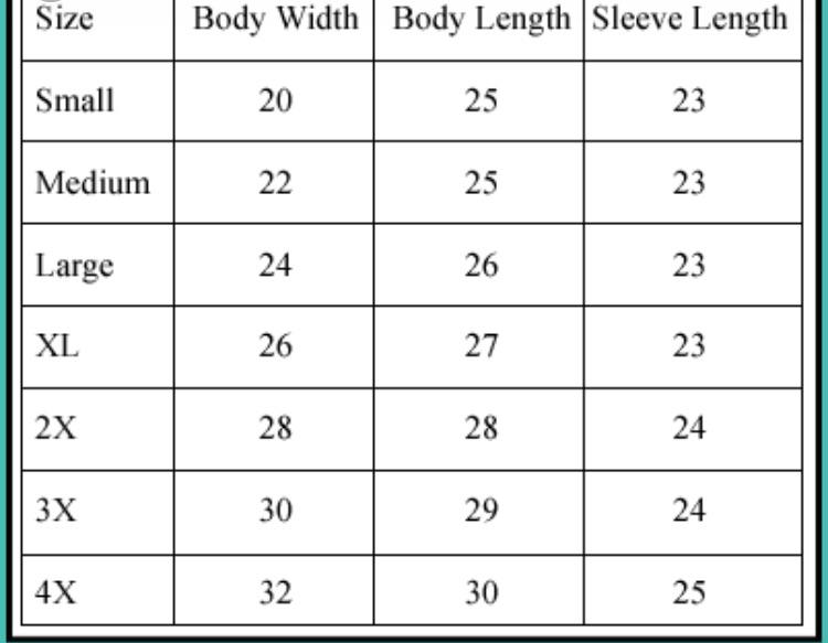 Size chart of apparel hoodie called Idle No More by indigenous artist Andy Everson