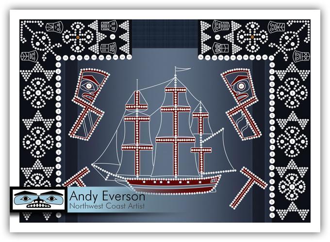 Native fine art print called Oceans of Wealth by indigenous artist Andy Everson