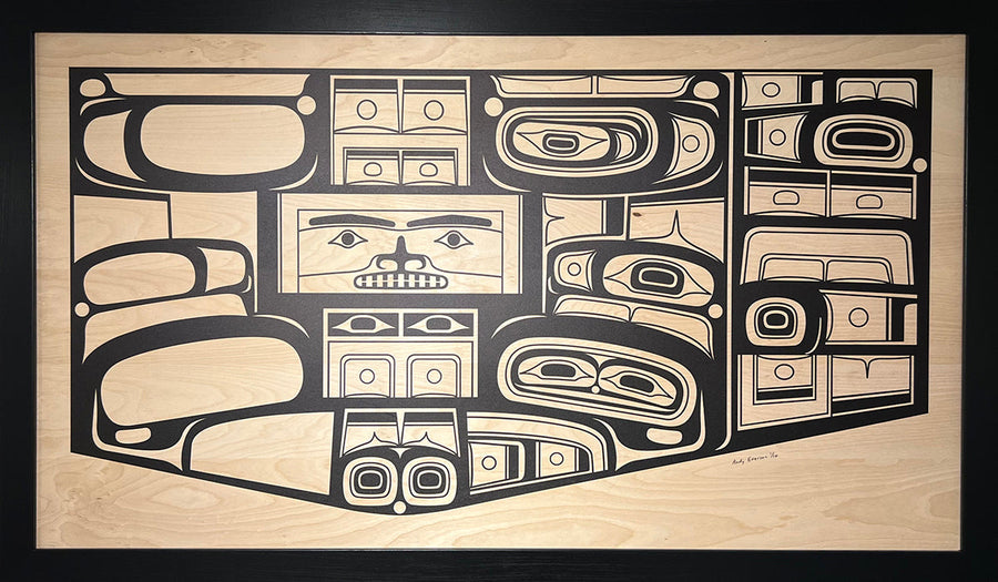 Native fine art print called Origins by contemporary indigenous artist Andy Everson