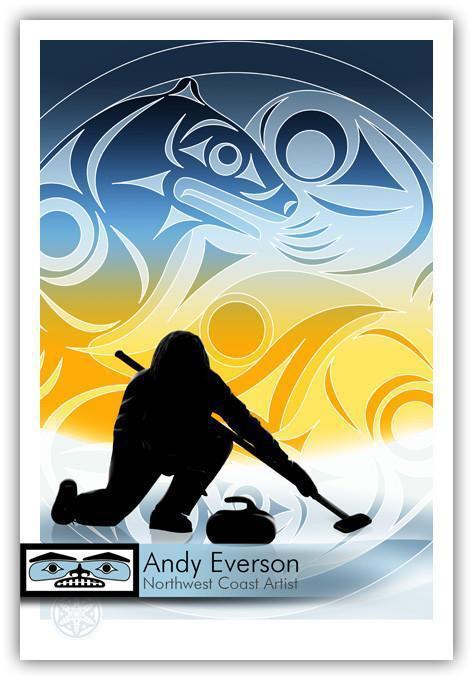 Native fine art print called Otter by indigenous artist Andy Everson