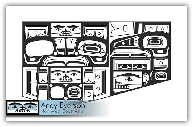 Native fine art print of Pattern Board by indigenous artist Andy Everson