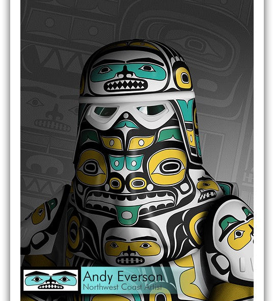 Native fine art print called Persistence by indigenous artist Andy Everson