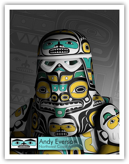 Native fine art print called Persistence by indigenous artist Andy Everson