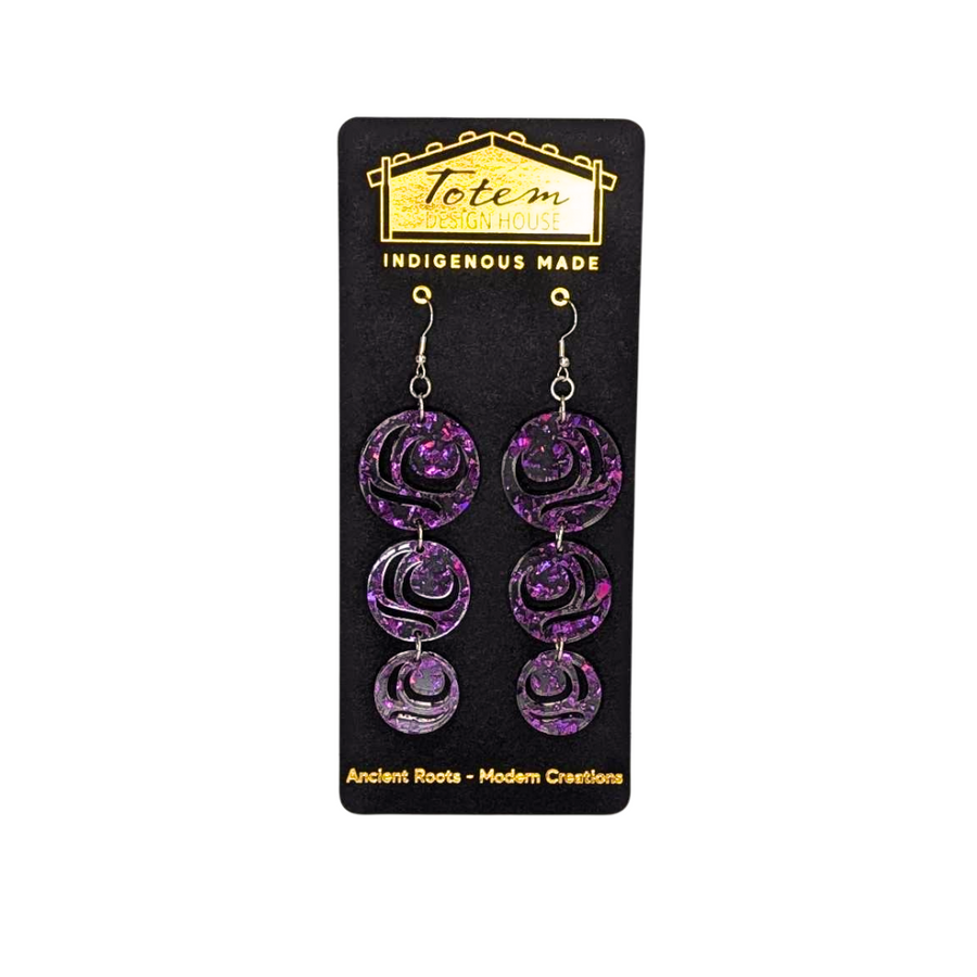 Moon Drops Acrylic Chandelier Earrings