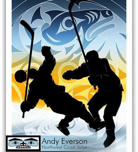Native fine art print called Ram by indigenous artist Andy Everson