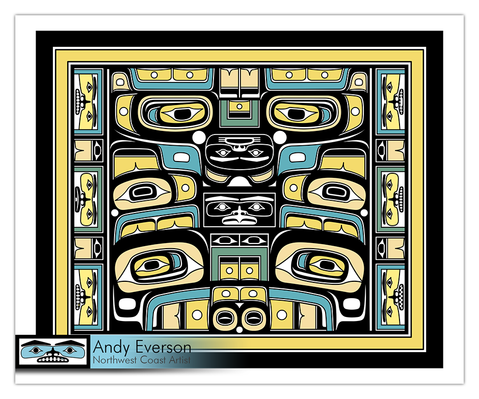 Native fine art print called Raven Gets Married by contemporary indigenous artist Andy Everson