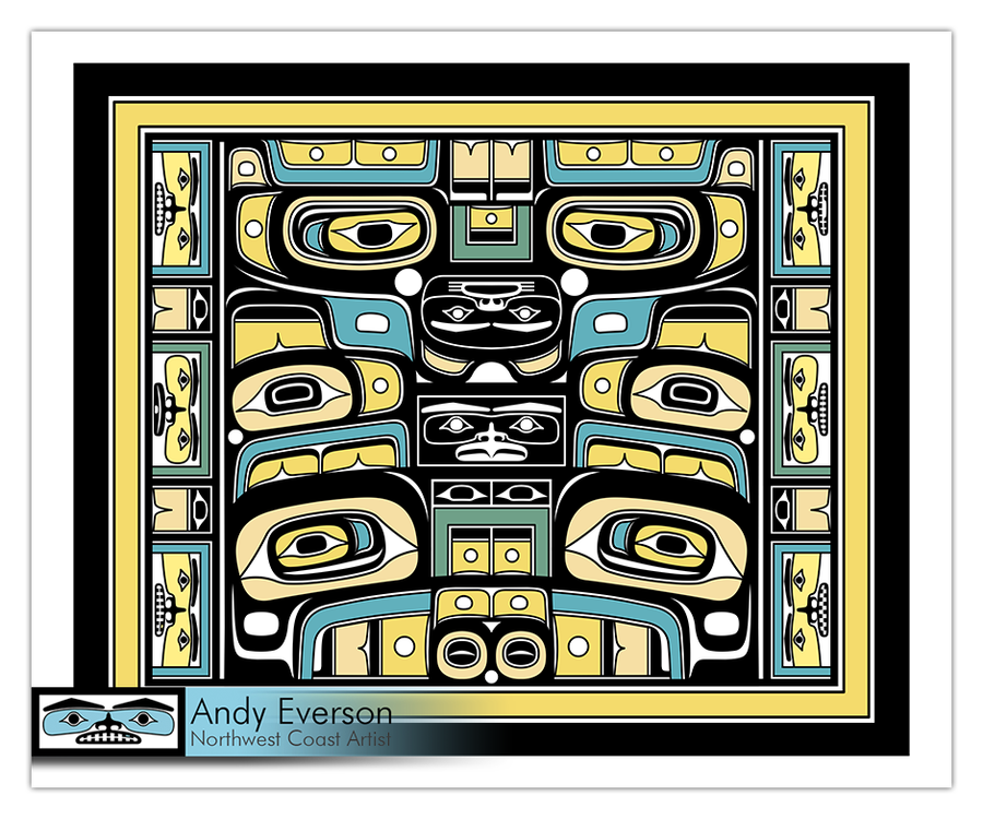 Native fine art print called Raven Gets Married by contemporary indigenous artist Andy Everson