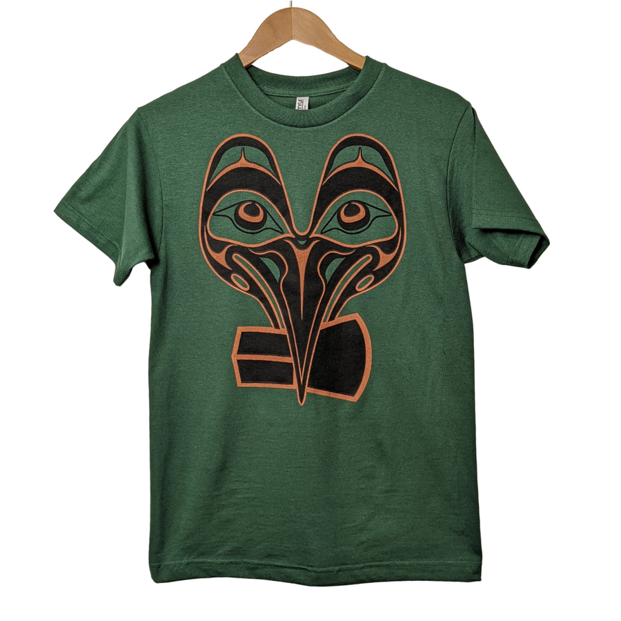 Raven and copper unisex t shirt by indigenous artist