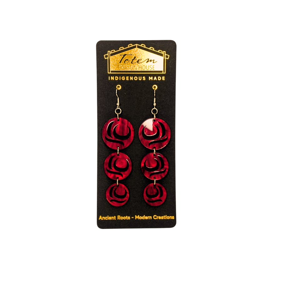 Moon Drops Acrylic Chandelier Earrings