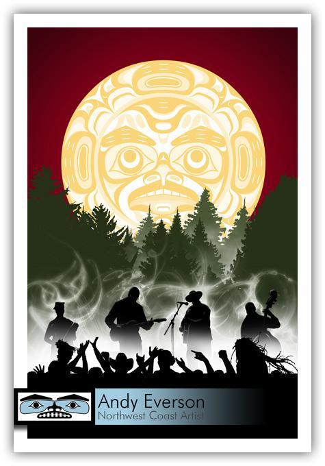 Native fine art print called Releasing the Spirit by indigenous artist Andy Everson