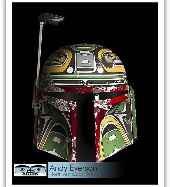 Native fine art print Mask Series Resilient by indigenous artist Andy Everson
