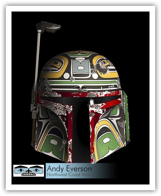 Native fine art print Mask Series Resilient by indigenous artist Andy Everson