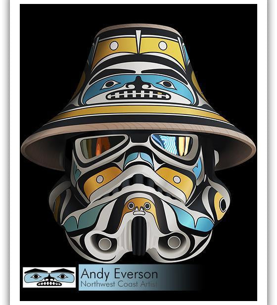 Native fine art print Mask Series Resist by indigenous artist Andy Everson
