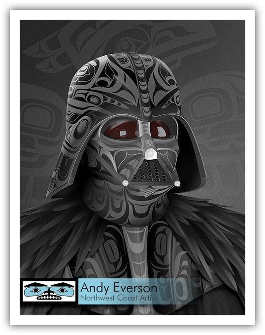 Native fine art print called Rise by indigenous artist Andy Everson