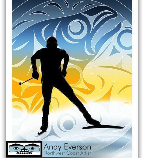 Native fine art print called Salmon by indigenous artist Andy Everson