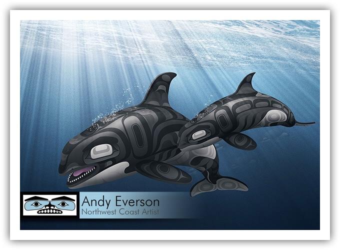 Native fine art print called Sanctuary by indigenous artist Andy Everson