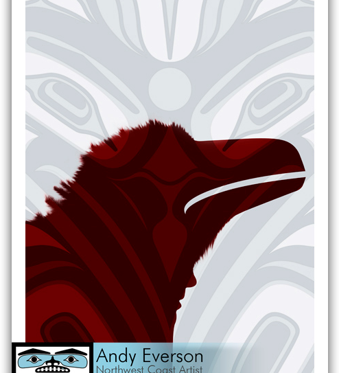 Native fine art print called Shapeshifter by indigenous artist Andy Everson