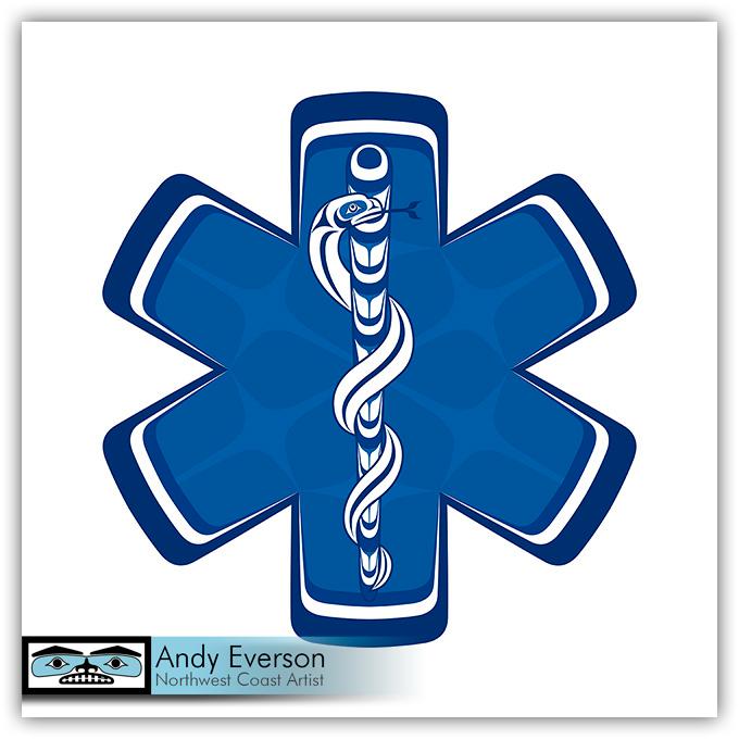Native fine art print called Star of Life by indigenous artist Andy Everson
