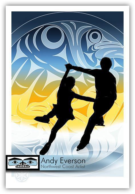 Native fine art print called Swan by indigenous artist Andy Everson