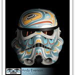 Native fine art print Mask Series Tenacious by indigenous artist Andy Everson