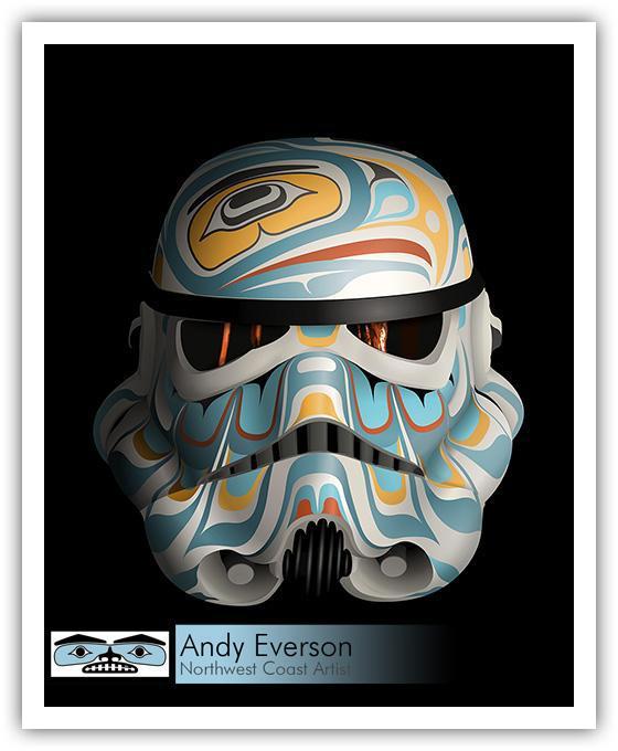 Native fine art print Mask Series Tenacious by indigenous artist Andy Everson