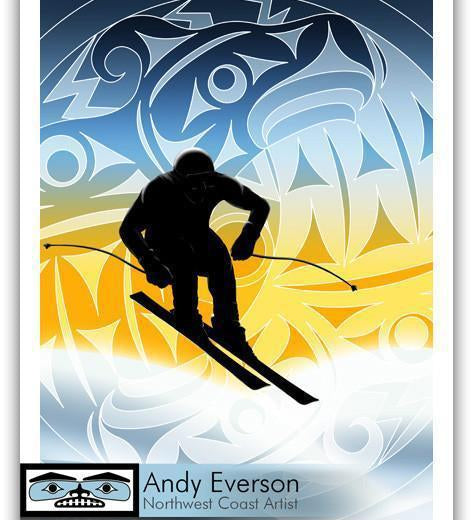 Native fine art print called Thunderbird by indigenous artist Andy Everson