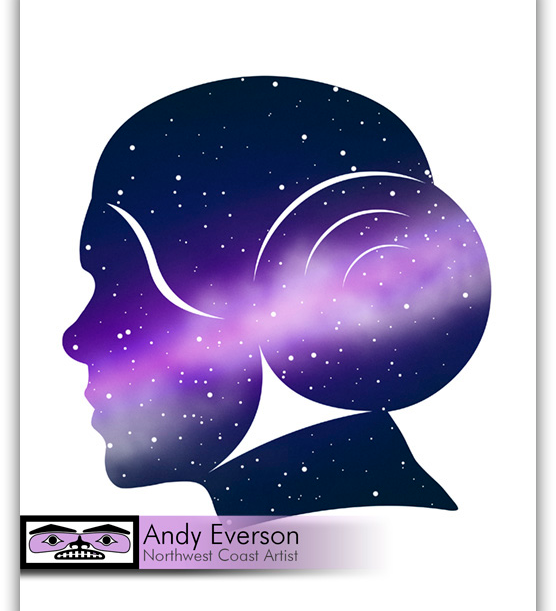 Native fine art print called To the Stars by indigenous artist Andy Everson