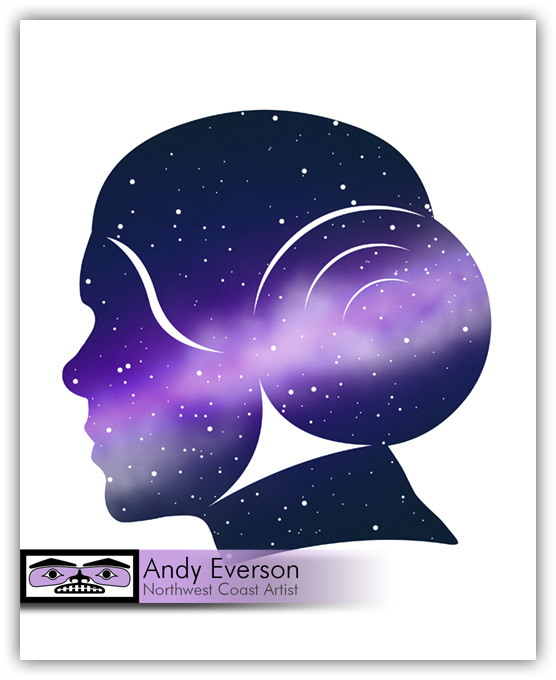 Native fine art print called To the Stars by indigenous artist Andy Everson
