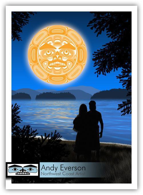 Native fine art print called Together by indigenous artist Andy Everson