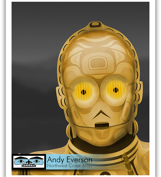 Native fine art print called Translator indigenous artist Andy Everson