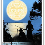 Native fine art print called Watchmenby indigenous artist Andy Everson