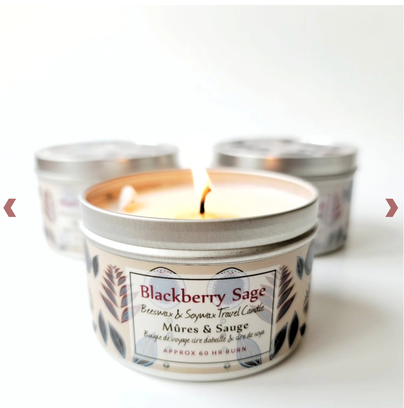 Close up of Sequoia candles by indigenous artist 2
