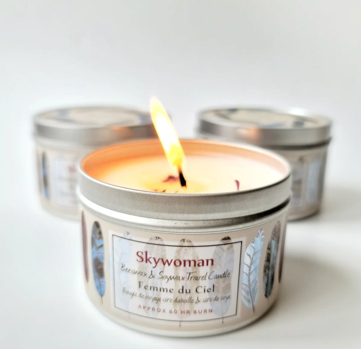 Close up of Sequoia candles by indigenous artist 5