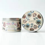 Close up of Sequoia candles by indigenous artist