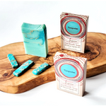 Close up of Sequoia soaps by indigenous artist 18
