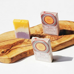Close up of Sequoia soaps by indigenous artist 21