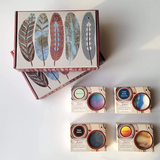 Close up of Sequoia soap sets by indigenous artist