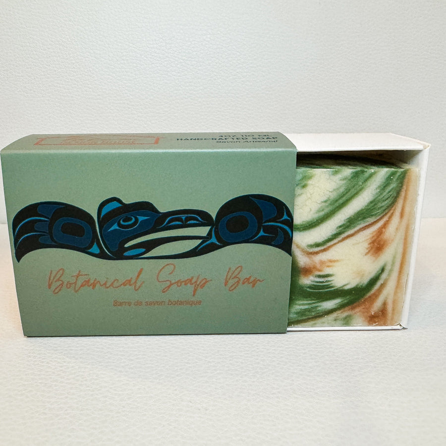 Close up of Totem Healing House candle collection by indigenous artist 6
