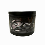 Close up of Illuminated Intentions candle collection by indigenous artist 5