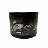Close up of Illuminated Intentions candle collection by indigenous artist 5