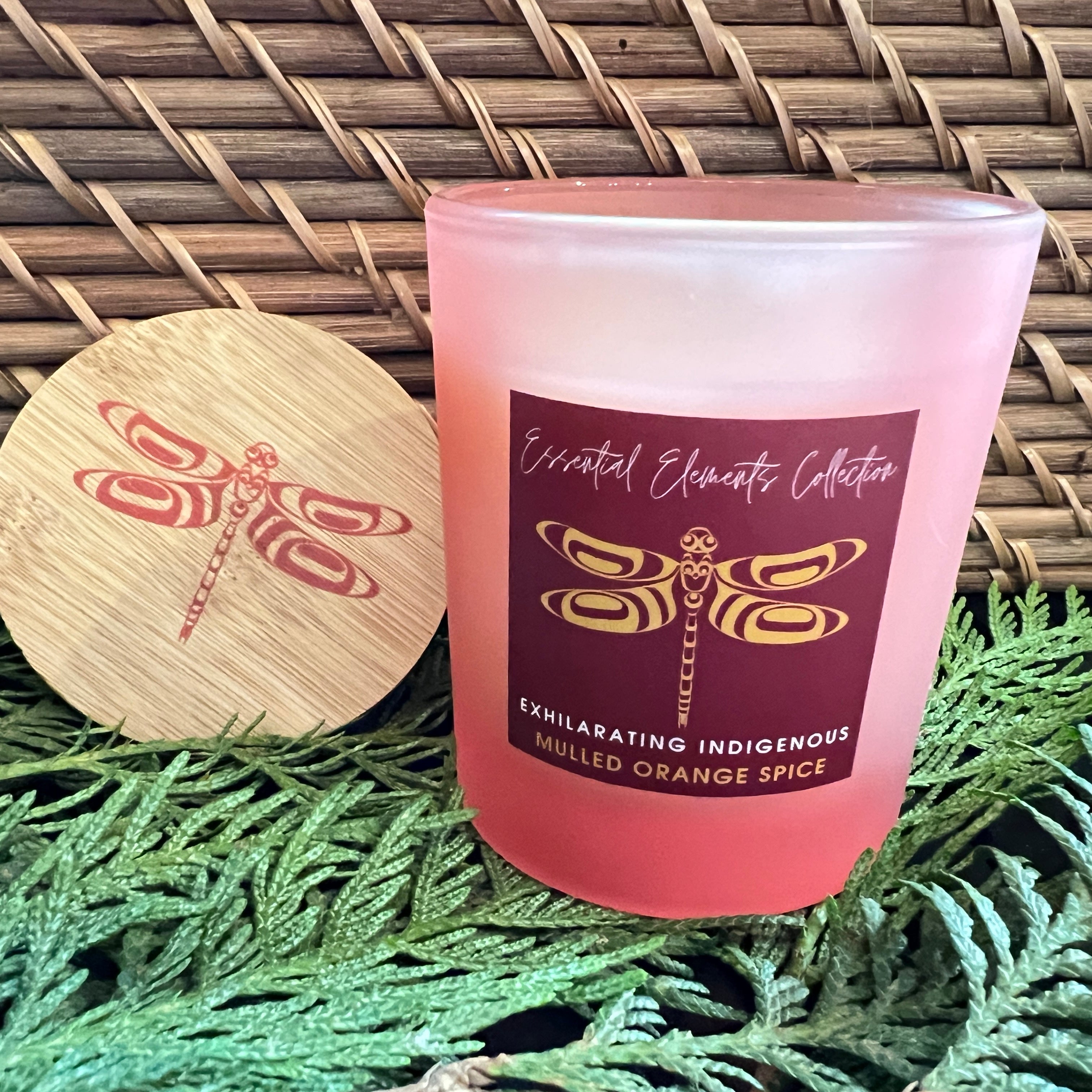 Close up of candle collection by indigenous artist design 9
