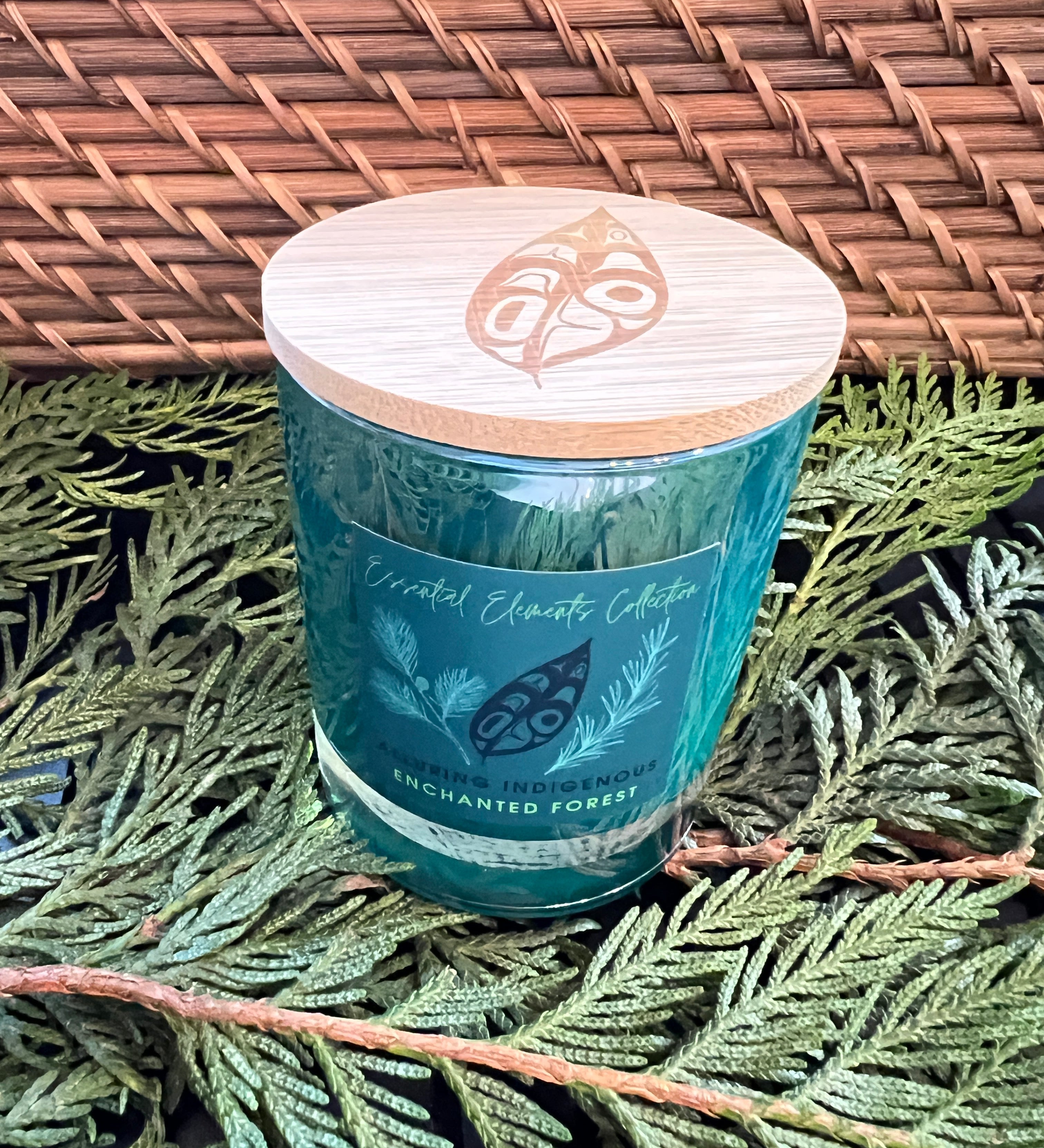 Close up of candle collection by indigenous artist design 11