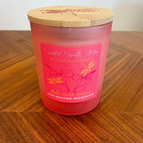 Close up of candle collection by indigenous artist dragonfly