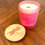 Close up of candle collection by indigenous artist dragonfly 2