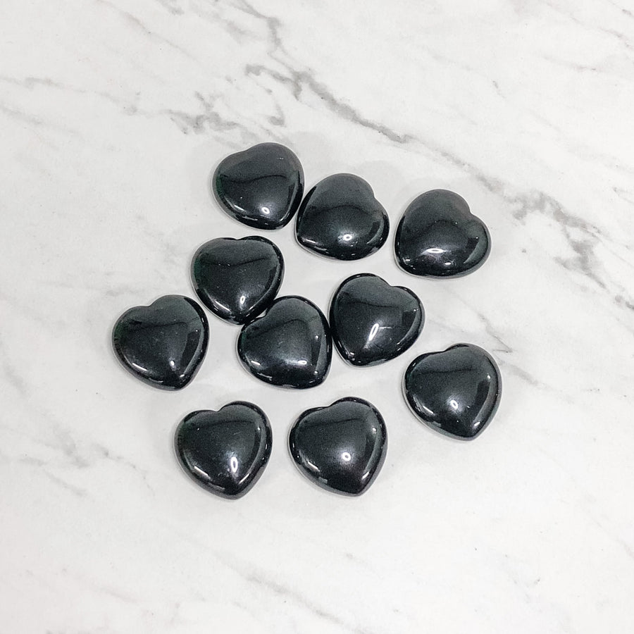 Close up of heart shaped crystals and stones by indigenous artist 6