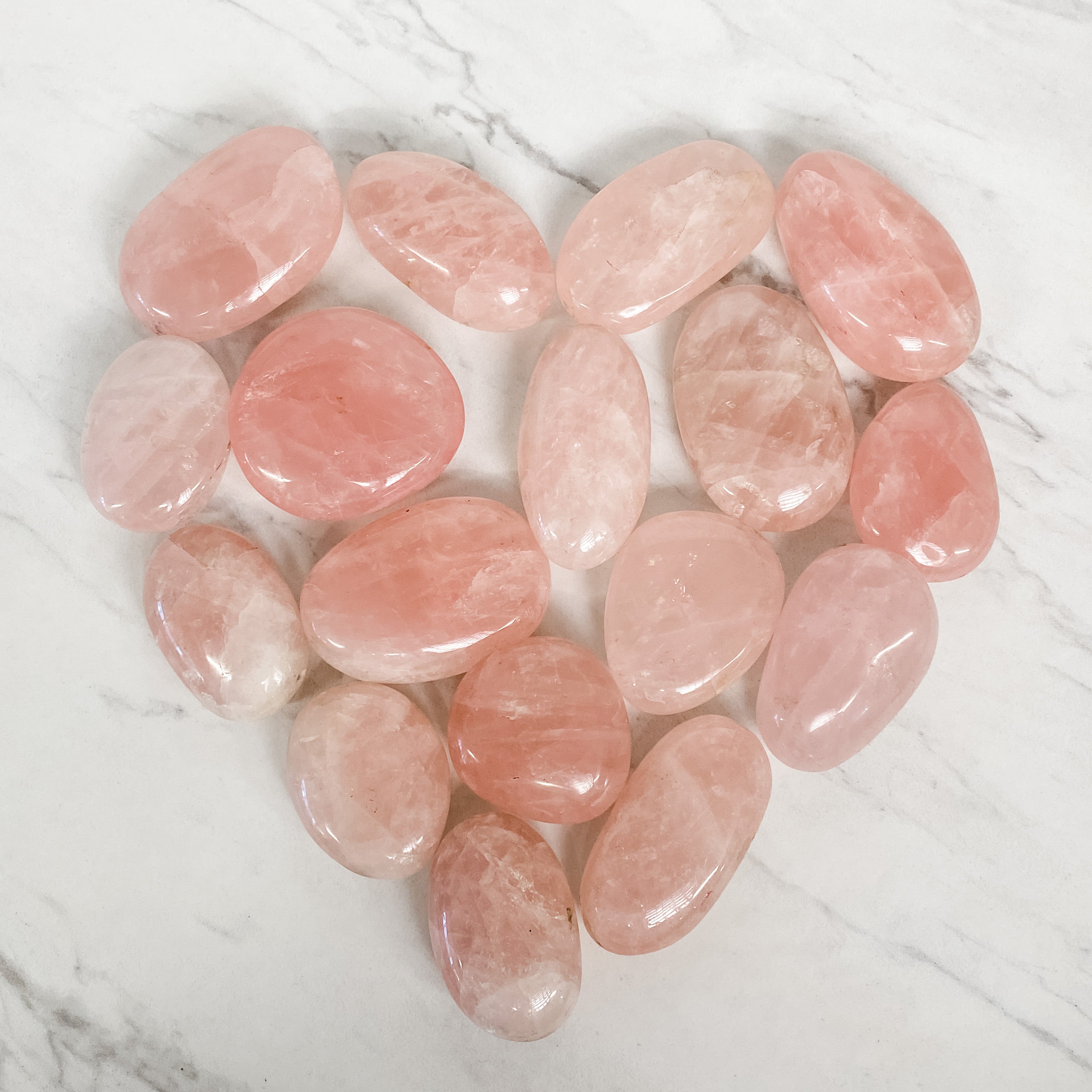Close up of rose quartz stone by indigenous artist