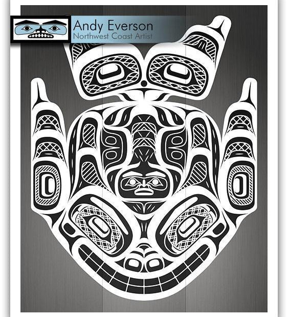 Native fine art print called Whale House by indigenous artist Andy Everson